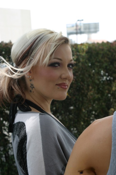 Blonde babe Candy Monroe gets blacked in front of her partner by two guys