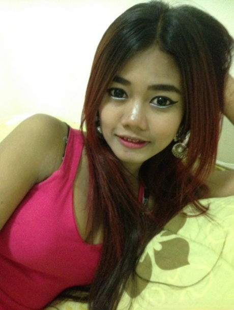 Petite Asian babe Jubjang strips fully naked and gets a POV dicking